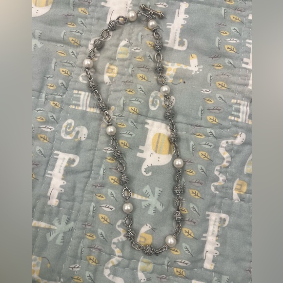 .925 silver necklace with pearl - Picture 1 of 6